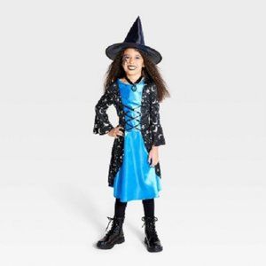 Girls Seasons StoryBook Witch Halloween Costume Size Small 4/6 Celestial NWT